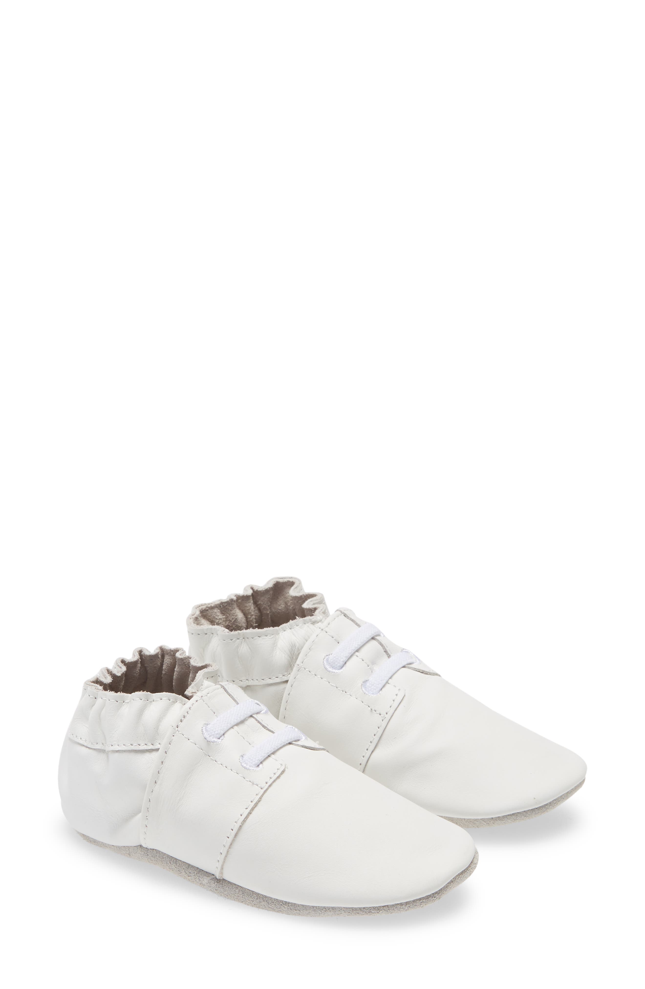 Special Occasion Crib Shoe, Main, color, WHITE