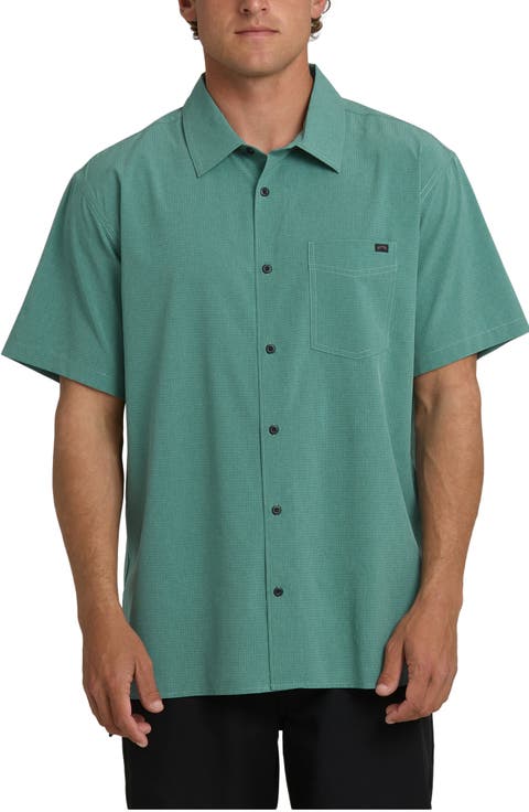 Surftrek Print Short Sleeve Button-Up Shirt