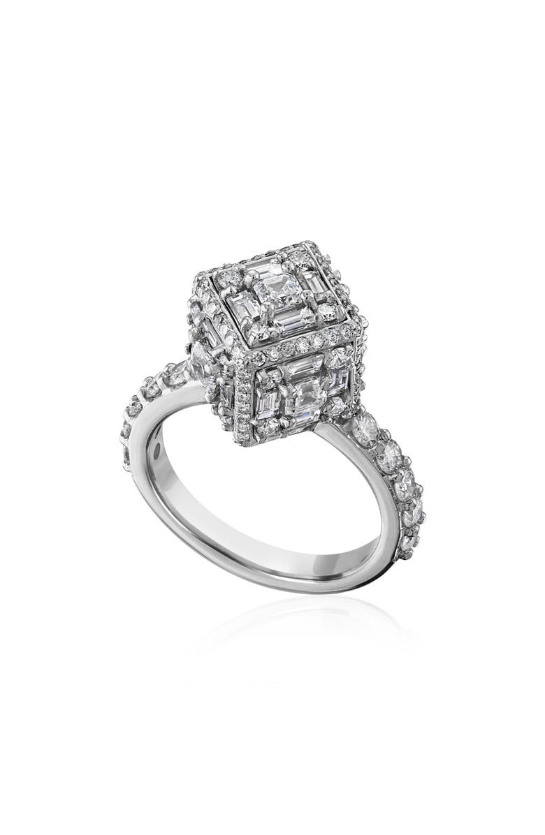 Mindi Mond Clarity Dimensional Halo Diamond Ring, Alternate, color, White Gold/ Diamond