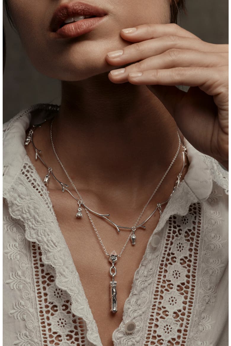 Belladonna Crystal Pendant Necklace, Alternate, color, METALLIC SILVER