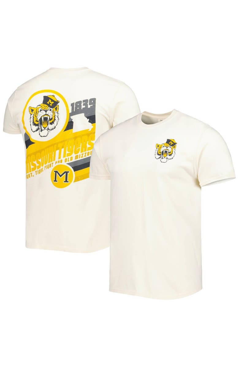 IMAGE ONE Men's Cream Missouri Tigers Vault Vintage Comfort Color T-Shirt, Main, color, Cream