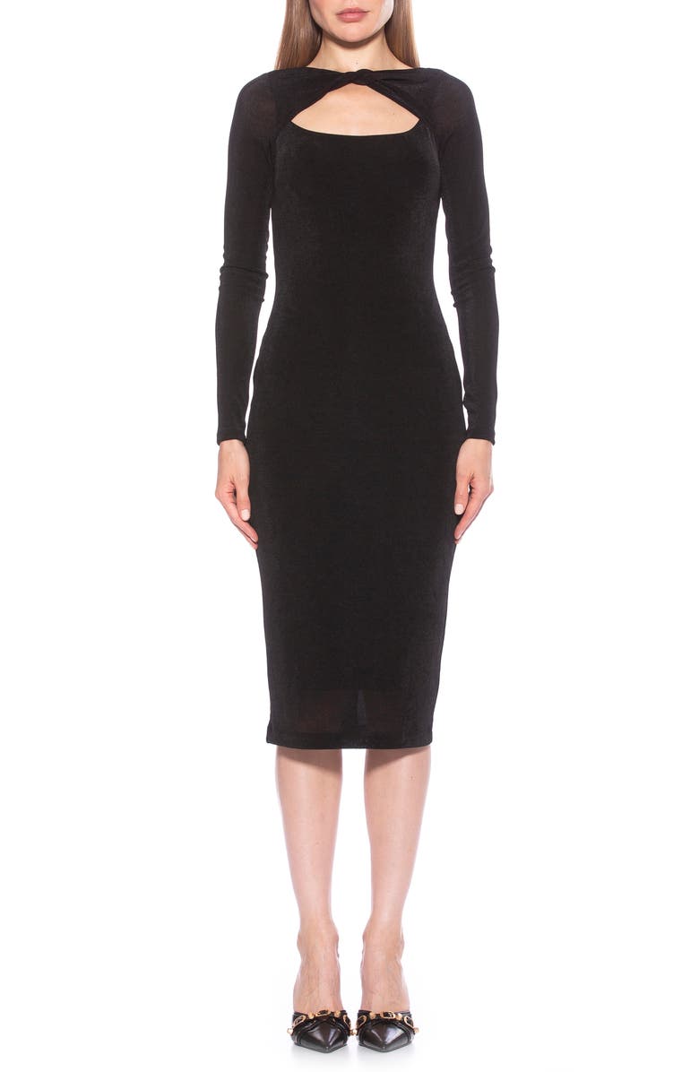Alexia Admor Tanya Twist Front Cutout Midi Dress, Main, color,