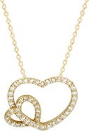 SUZY LEVIAN DIAMONDS Diamond Interlocking Heart Pendant Necklace