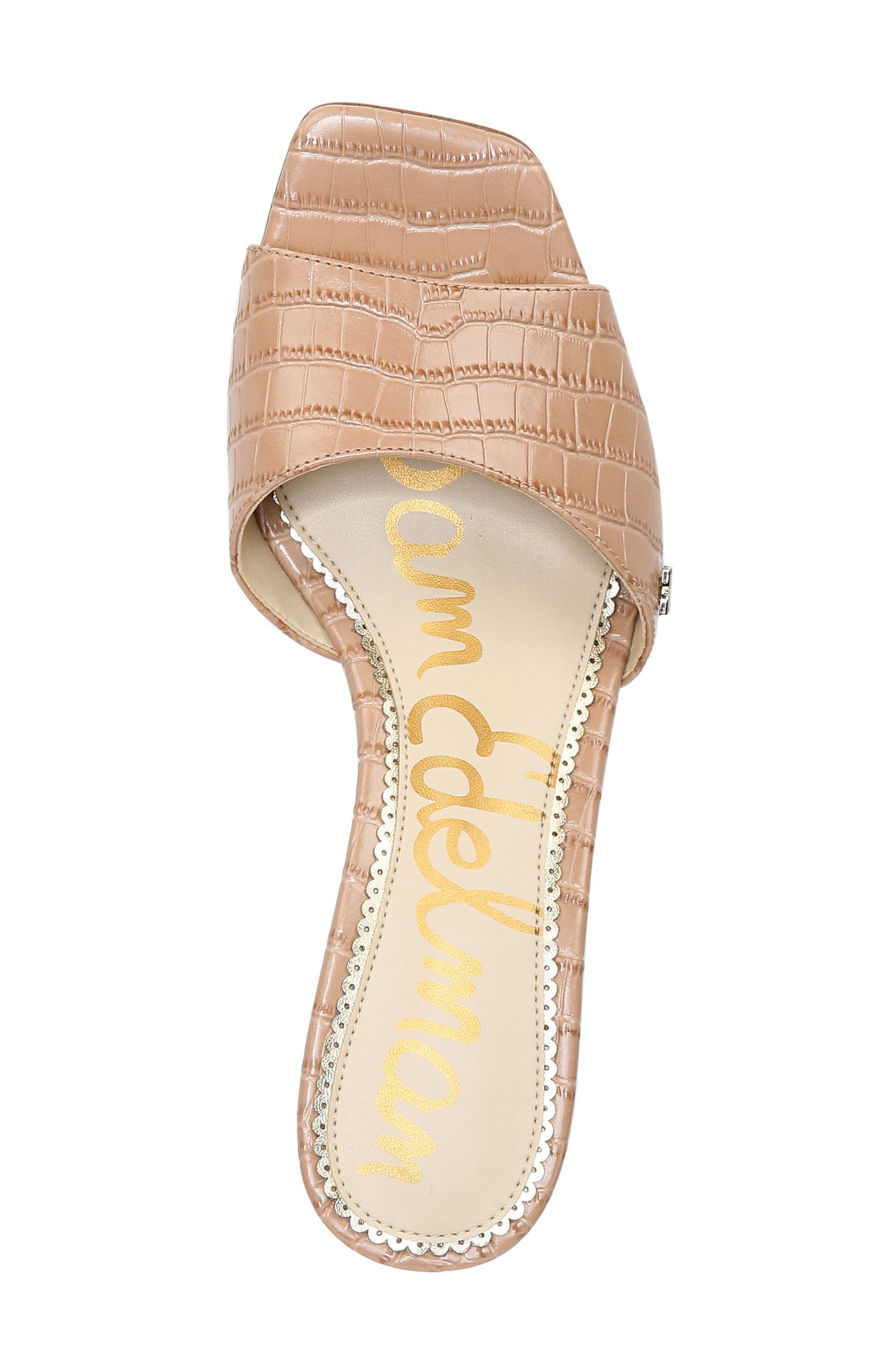 Tesma Wedge Slide Sandal, Alternate, color, TOASTED ALMOND LEATHER