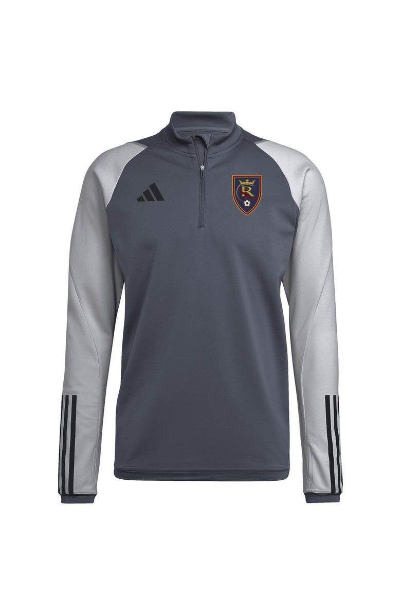 adidas Men's adidas Gray Real Salt Lake 2024 On-Field AEROREADY Quarter-Zip Training Top, Alternate, color, 