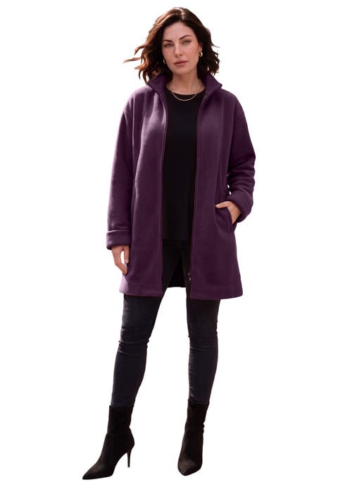 Plus Size Fleece Driving Coat (plus)