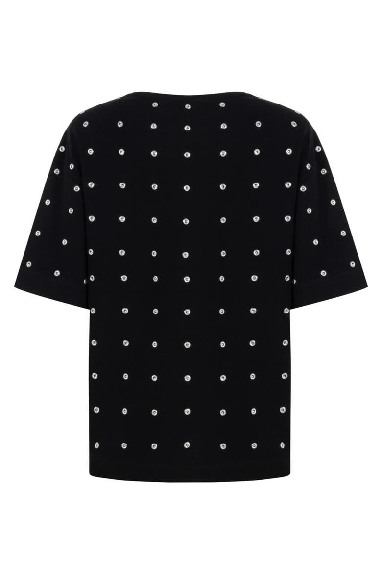 Metal Ring Embroidered T-Shirt, Alternate, color, Black