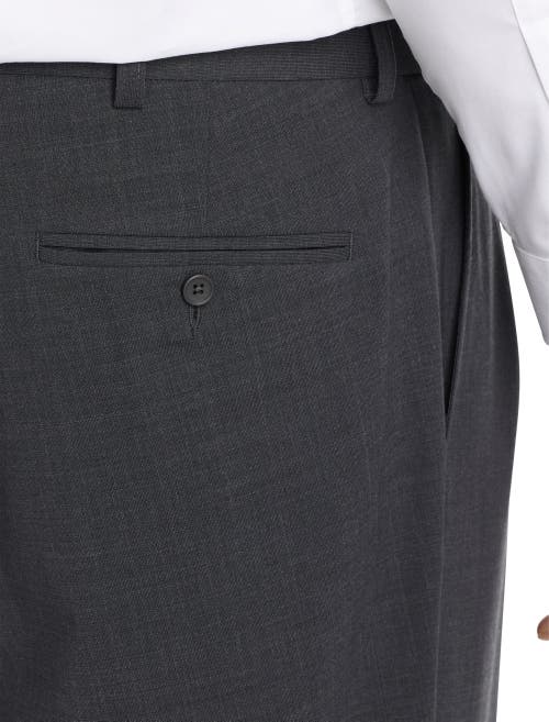 Oak Hill By Dxl Big & Tall Perfect Fit Waist-relaxer Pleated Suit Pants