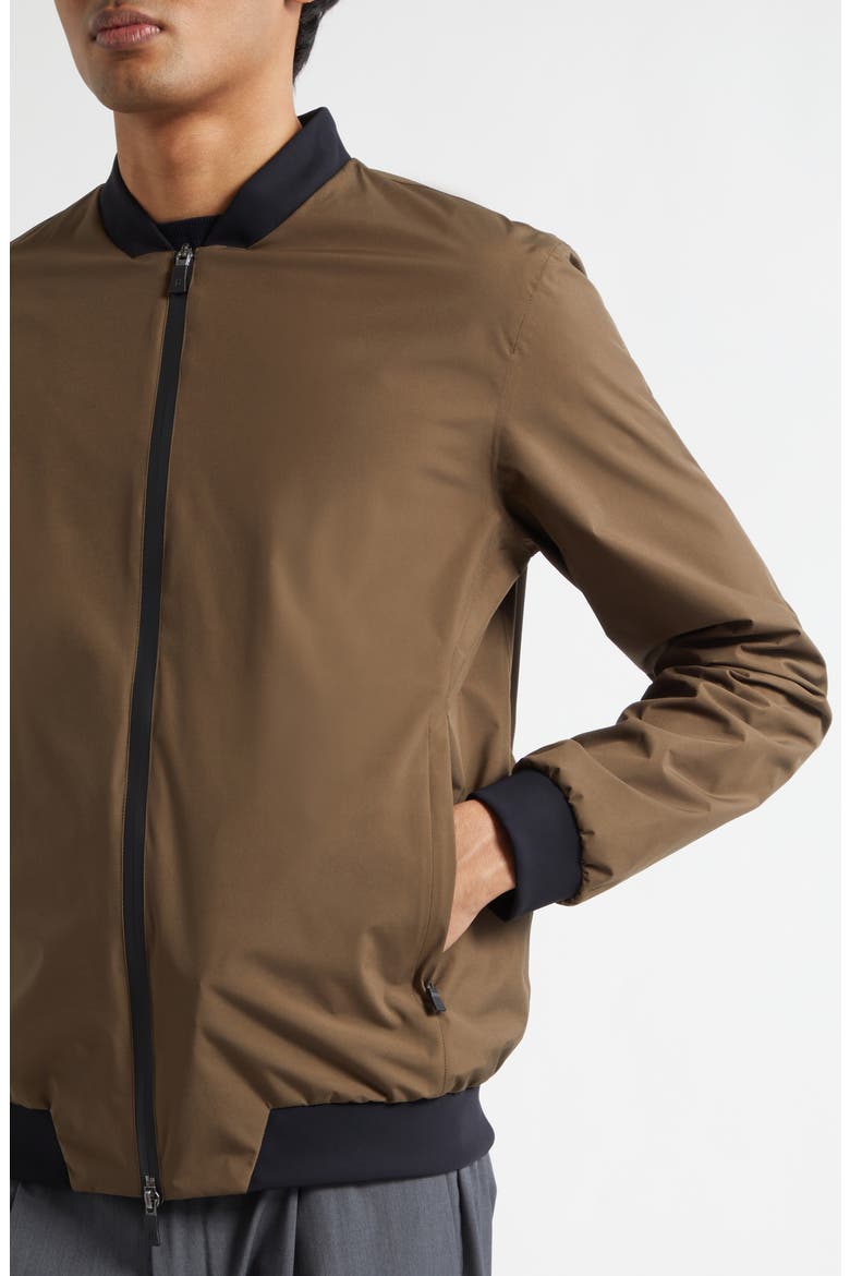 Waterproof Bomber Jacket, Alternate, color, ARMY GREEN