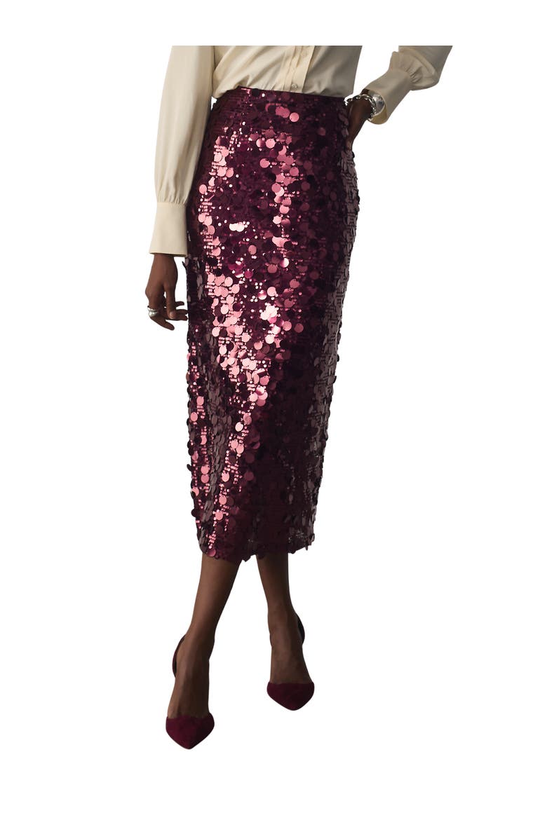 Pienza Sequin Skirt, Main, color, Purple
