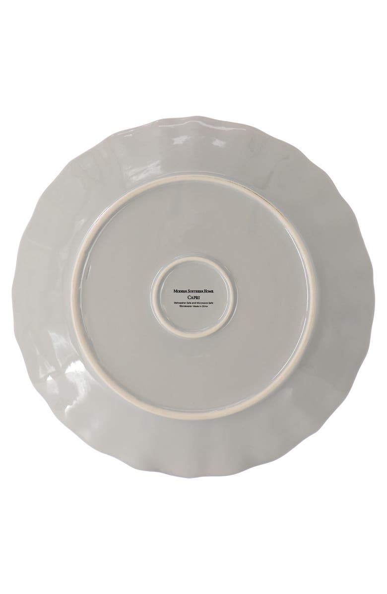 Modern Southern Home Capri 6 piece 11 Inch Stoneware Embossed Dinner Plate Set, Alternate, color, Grey