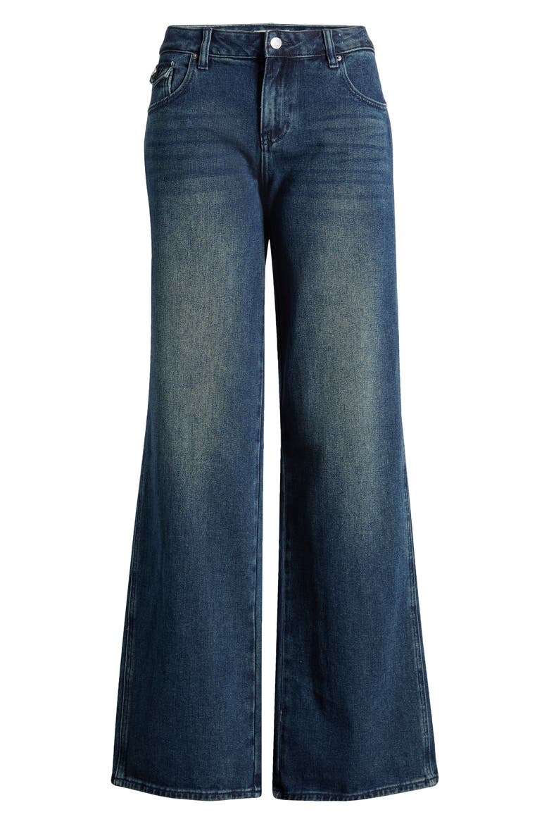Brixley Baggy Bootcut Jeans, Alternate, color, MED WASH