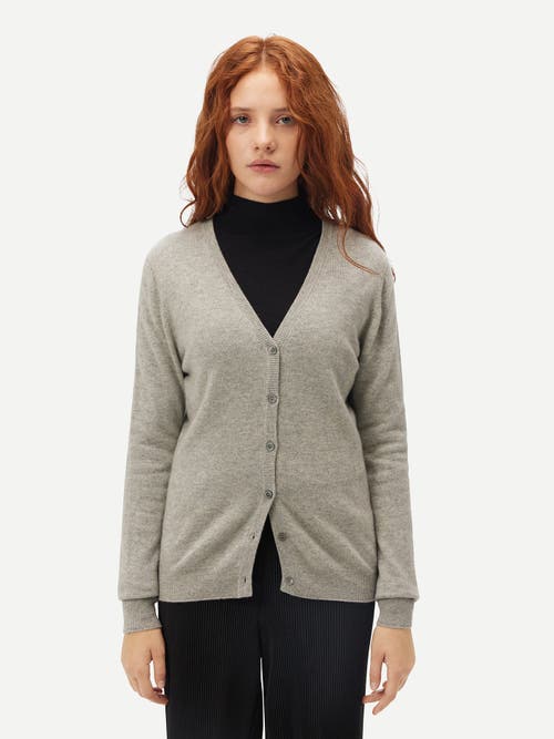 Gobi Mongolian Cashmere V-neck Cardigan In Dawn Blue