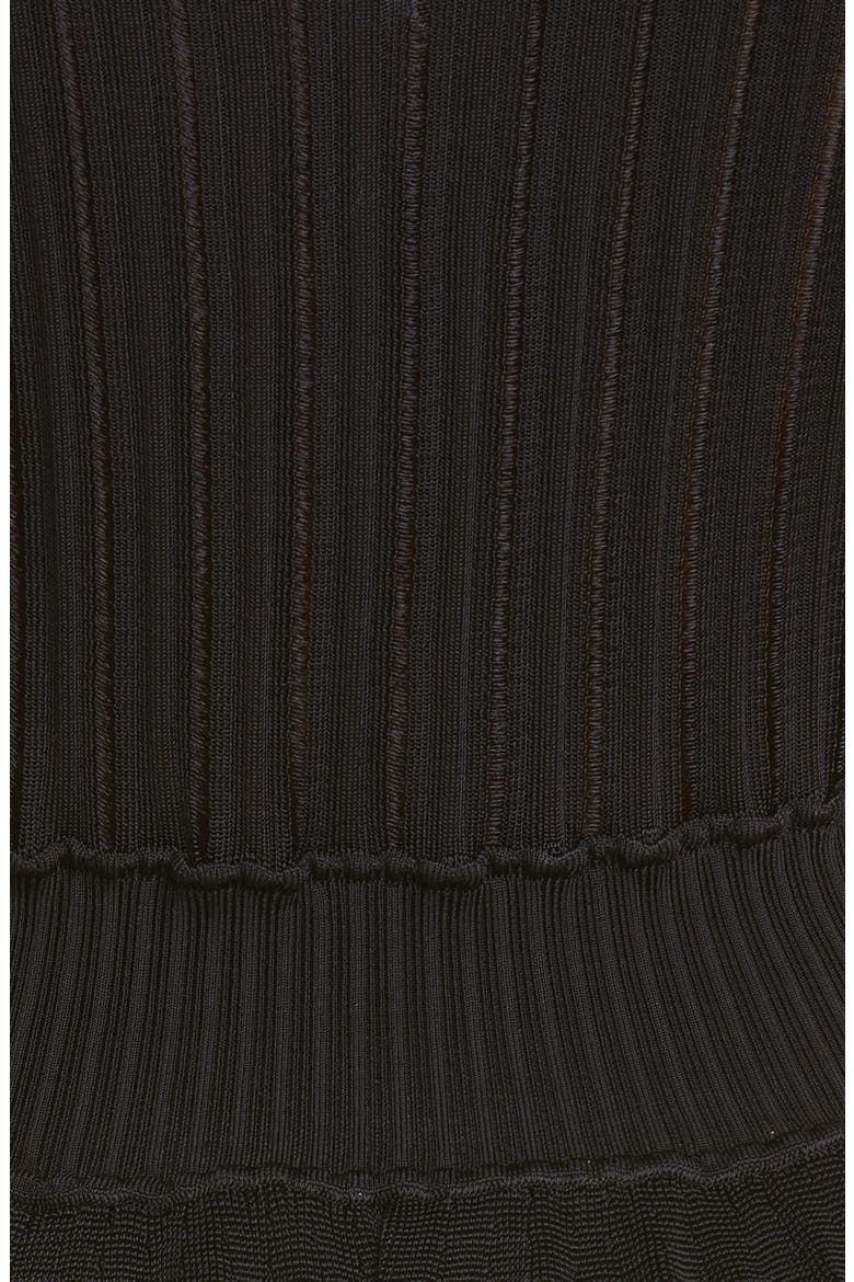 Mixed Stitch Sleeveless Skater Dress, Alternate, color, 995-NOIR ALAIA