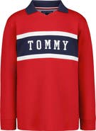 Tommy Hilfiger Kids' Chest Stripe Long Sleeve Top