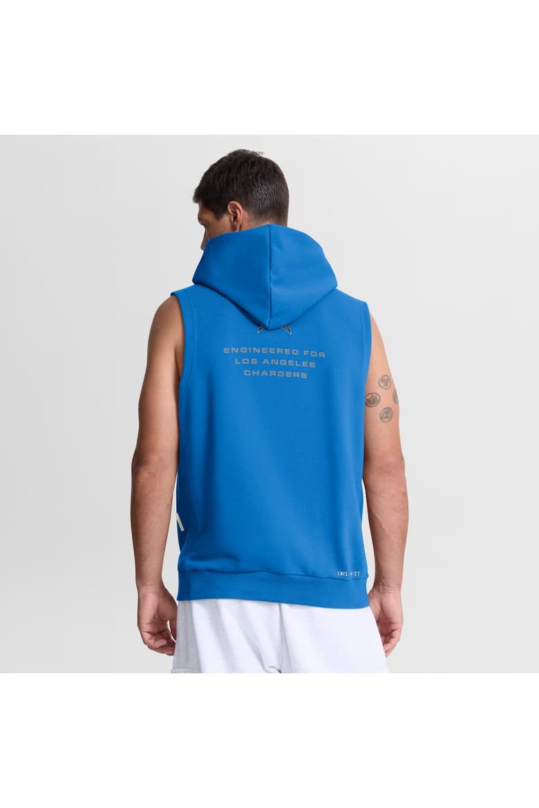 Men's Nike Powder Blue Los Angeles Chargers Sideline Standard Issue Dri-FIT Sleeveless Hoodie, Alternate, color, Powder Blue