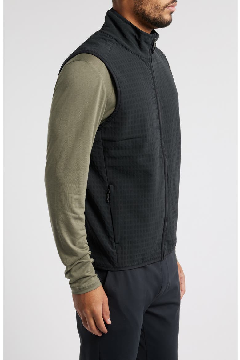 Gridback Fleece Lined Vest, Alternate, color, BLACK