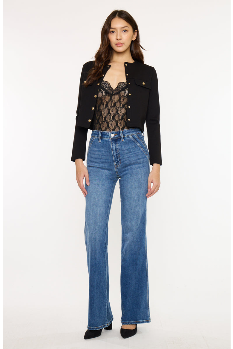 Celia Ultra High Rise Wide Flare Jeans, Alternate, color, Medium Wash