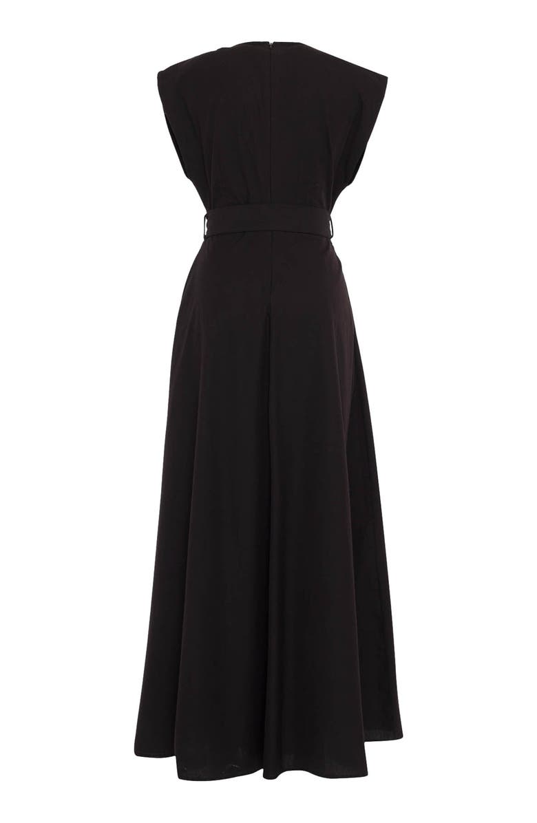 THEO The Label Echo Beaded Belt V-neck Shirtdress, Alternate, color, 