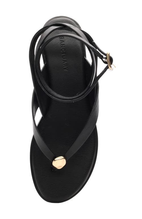 Sanctuary Style Ankle Strap Sandal In Black