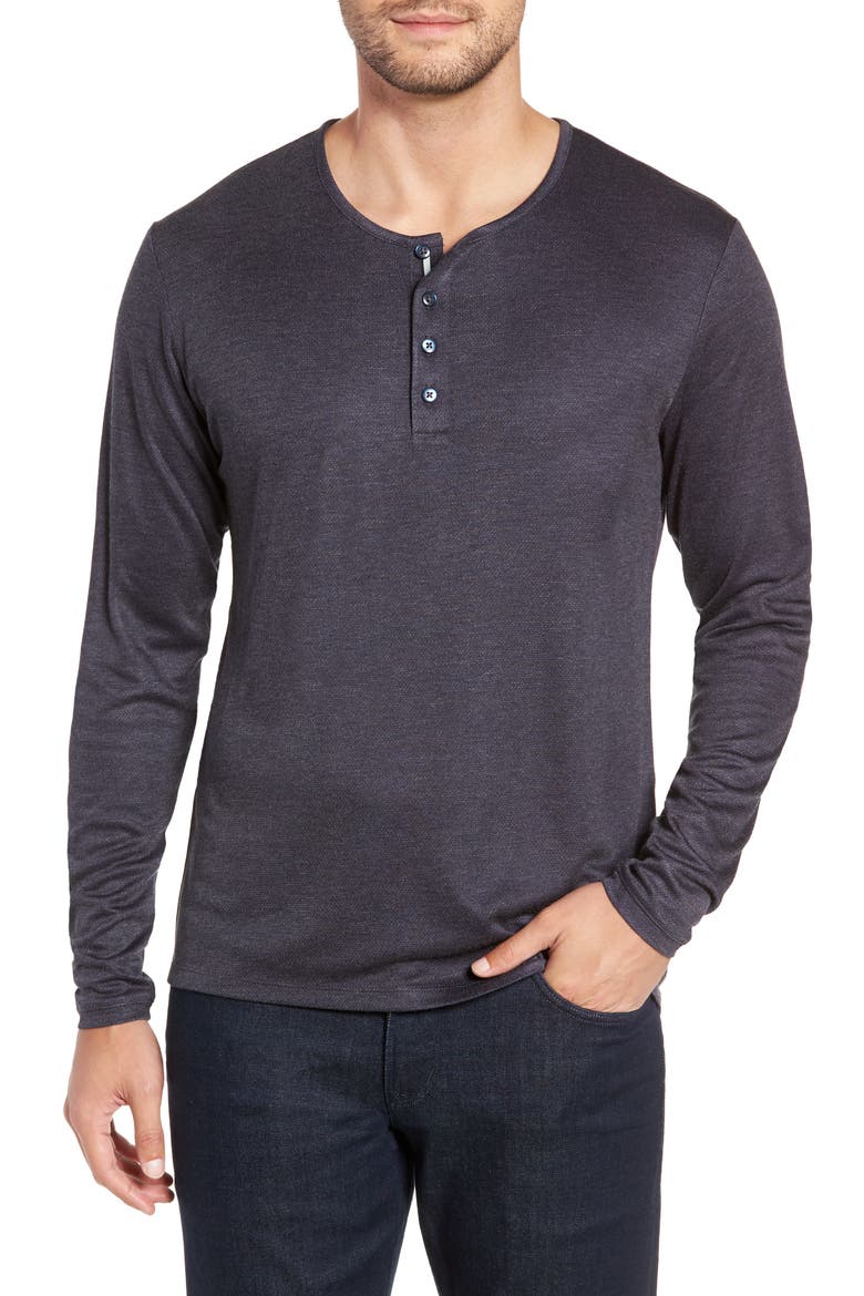 Regular Fit Henley, Main, color, NAVY