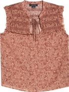 Sanctuary Free Feeling Smocked Sleeveless Top