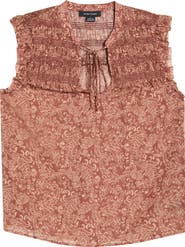 Sanctuary Free Feeling Smocked Sleeveless Top