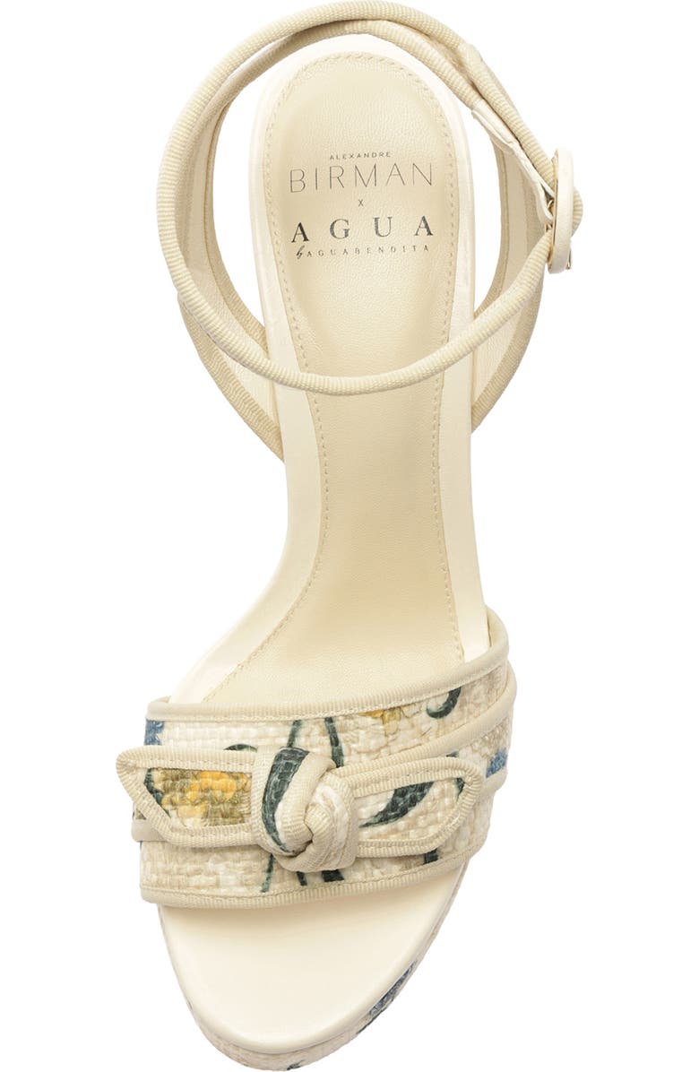 Alexandre Birman x AGUA Floral Bow Platform Sandal, Alternate, color,