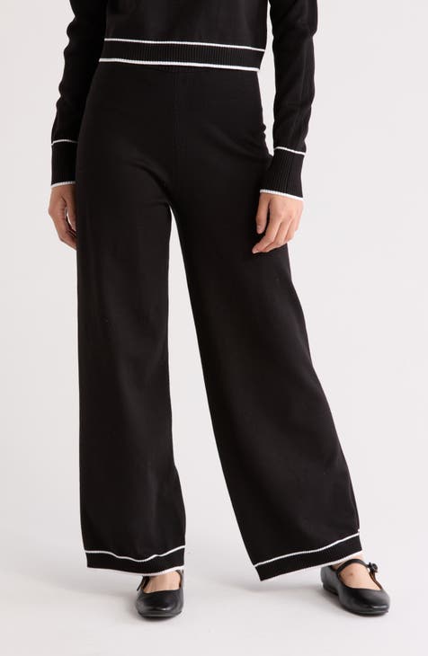 Tipped Wide Leg Pants