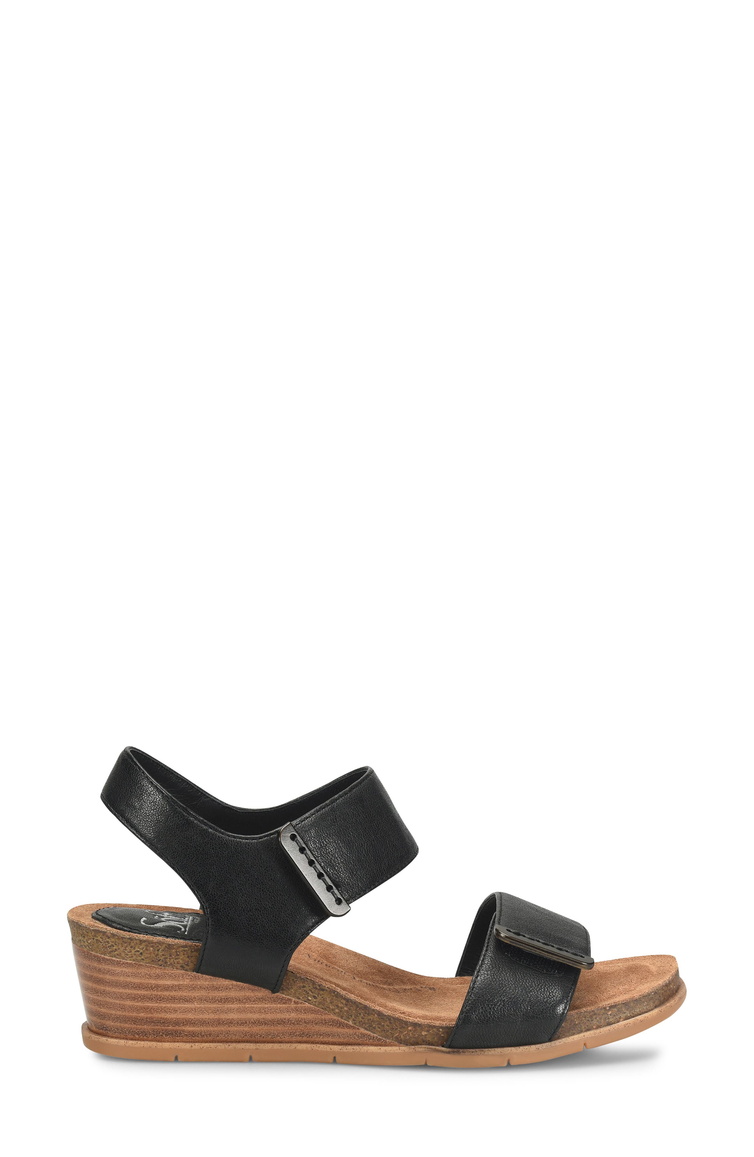 Söfft Verdi II Wedge Sandal, Alternate, color, Black
