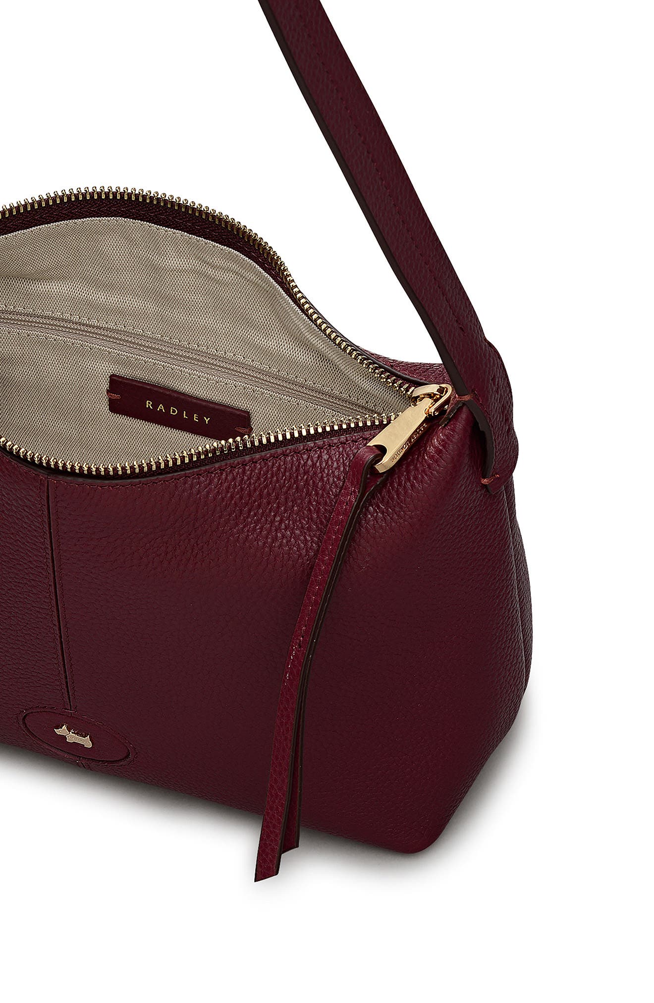 Radley Maldon Mews Medium Leather Shoulder Bag, Alternate, color, Dark Cherry