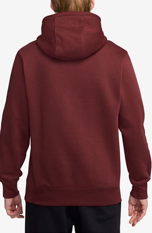 Nike Club Fleece Pullover Hoodie In Burgundy