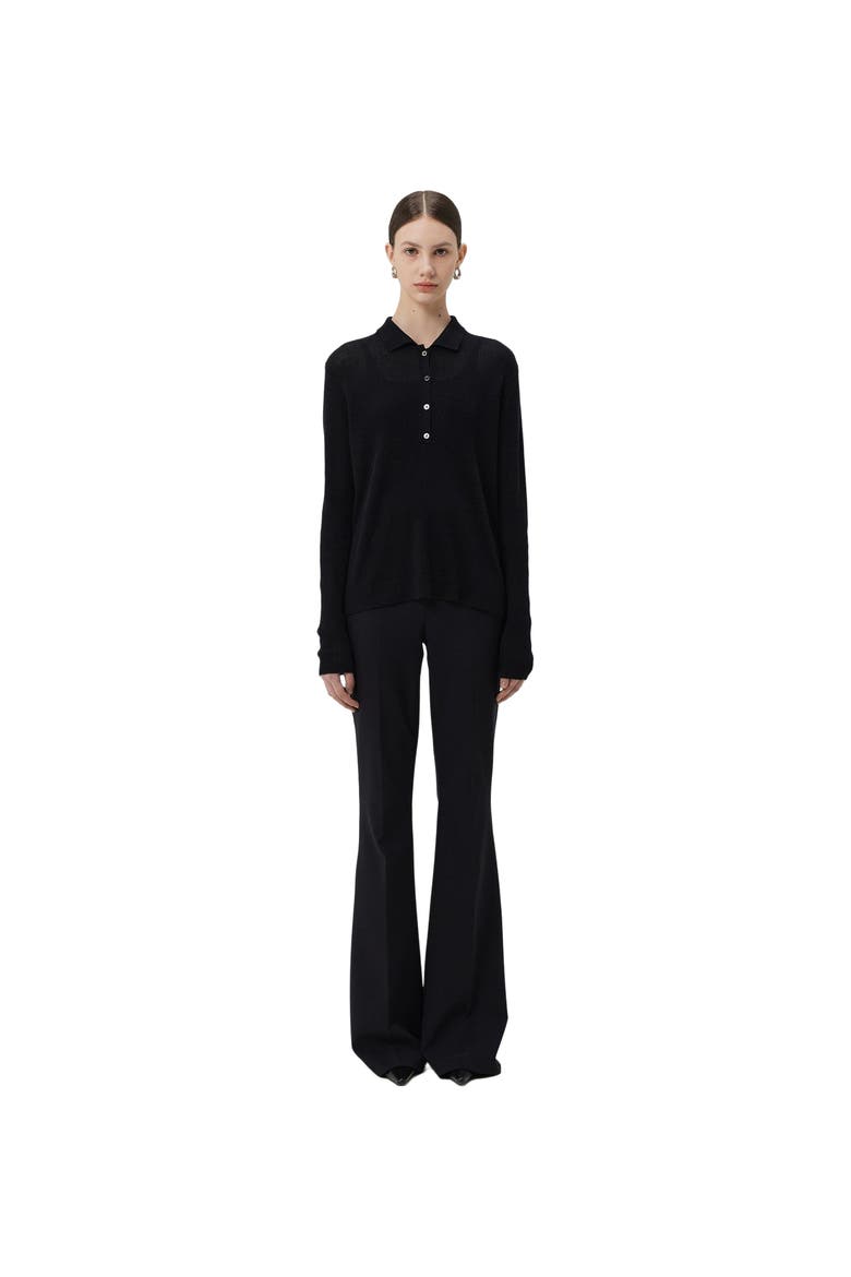 Women's Cashmere Polo, Main, color, black