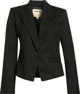 L'AGENCE Misa Pinstripe Single Breasted Blazer