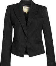 L'AGENCE Misa Pinstripe Single Breasted Blazer