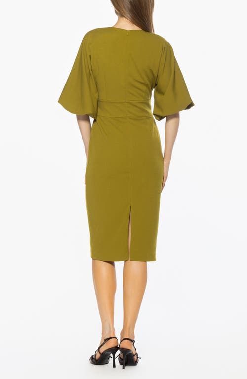 Alexia Admor Auden Sheath Midi Dress In Green