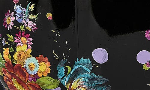 Mackenzie-childs Mackenzie Childs Black Flower Market Medium Pumpkin In Black