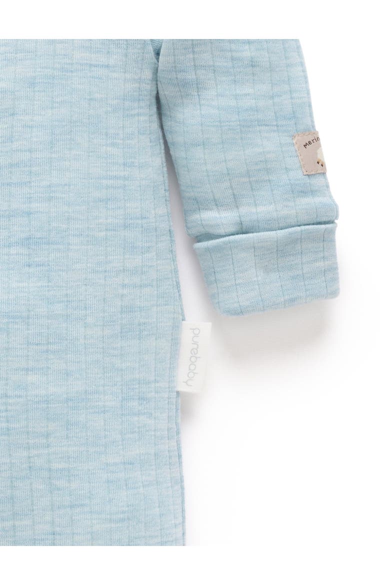 Baby Boy's Merino Coverall, Alternate, color, Moonstone Melange