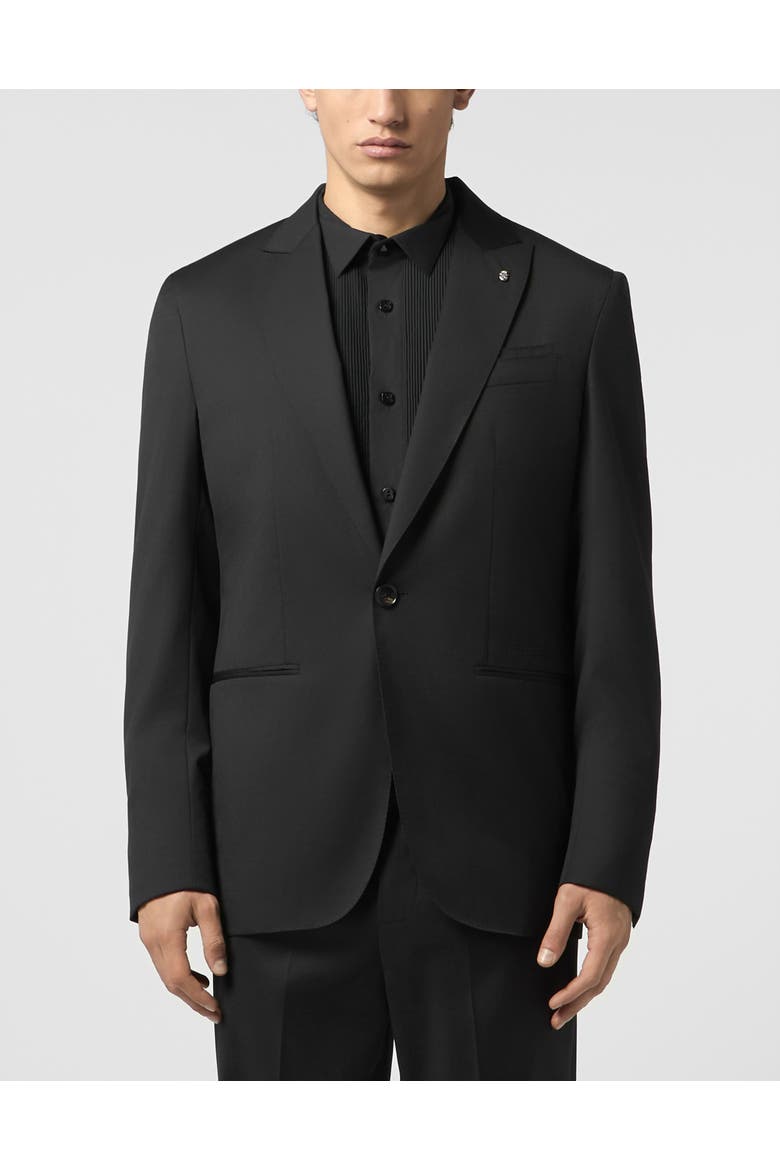 Wool Blazer Men, Main, color, black