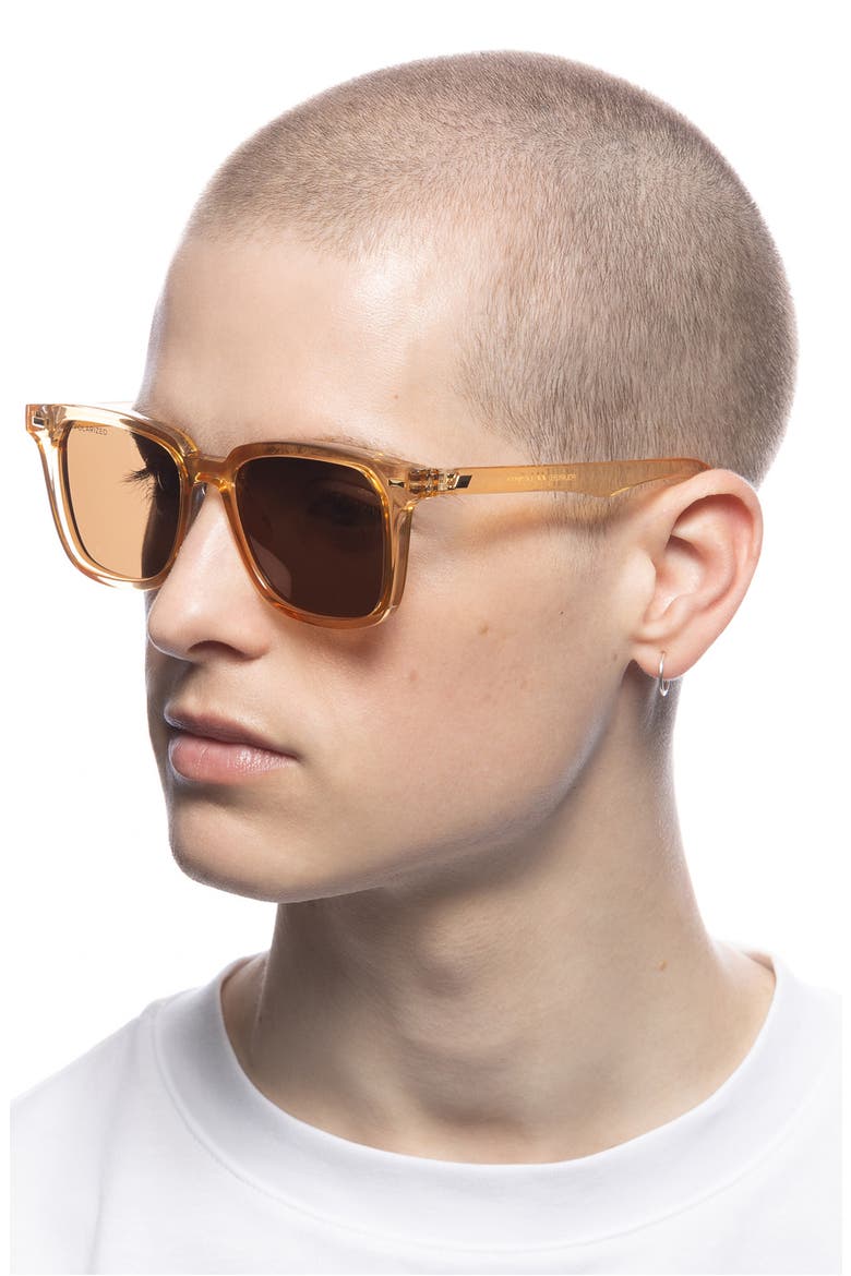 Steadfast 51mm Polarized D-Frame Sunglasses, Alternate, color, BLONDE