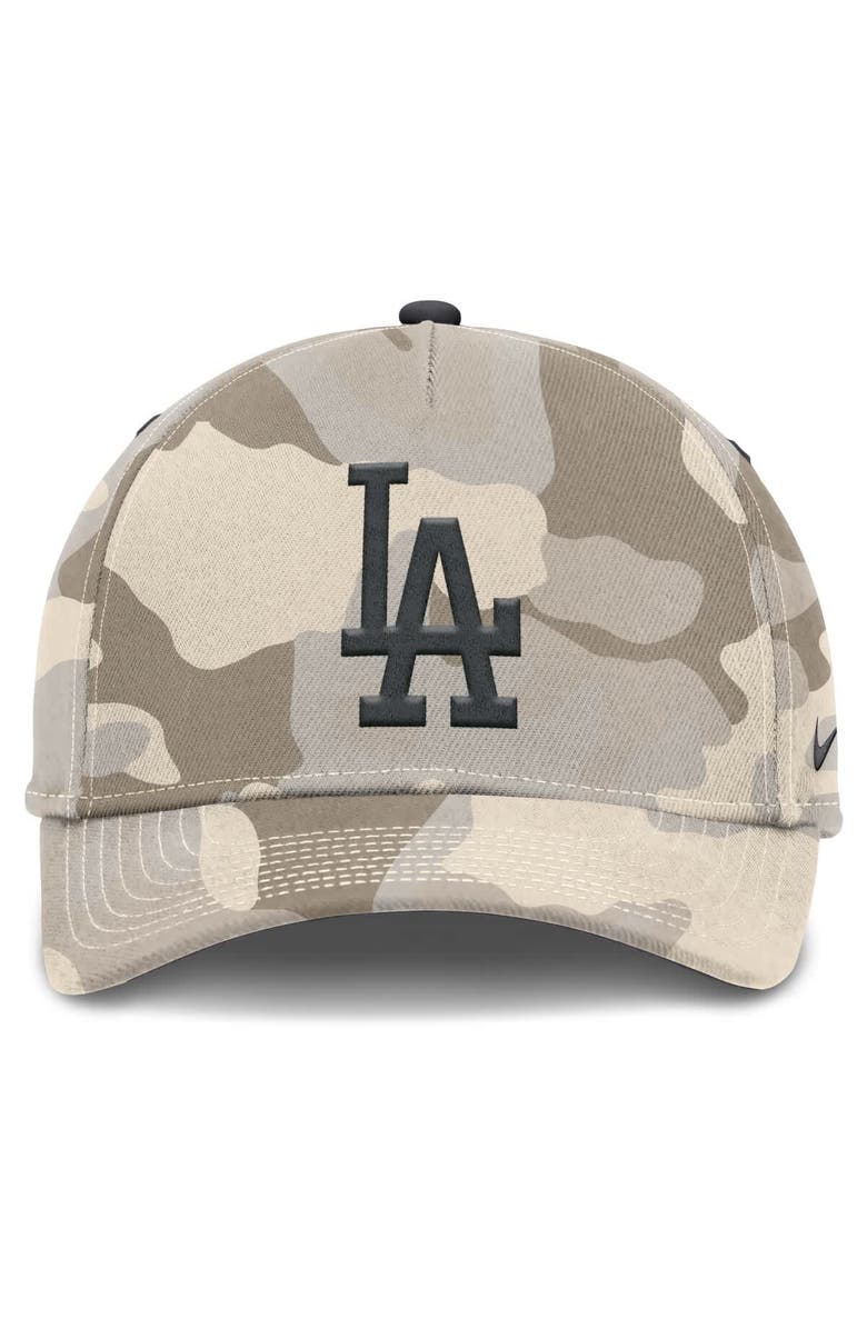 Nike Men's Nike Natural Los Angeles Dodgers Camo Pack Rise Adjustable Hat, Alternate, color, 