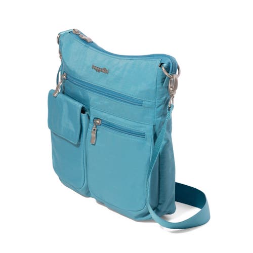 Baggallini Modern Everywhere Slim Crossbody Bag With Rfid Wristlet In Seaside Blue
