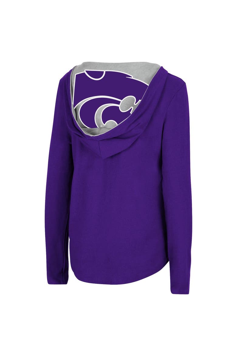 Women's Colosseum Purple Kansas State Wildcats Catalina Hoodie Long Sleeve T-Shirt, Alternate, color, Purple