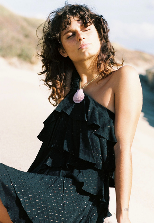 Sccollection Lily Necklace In Brown