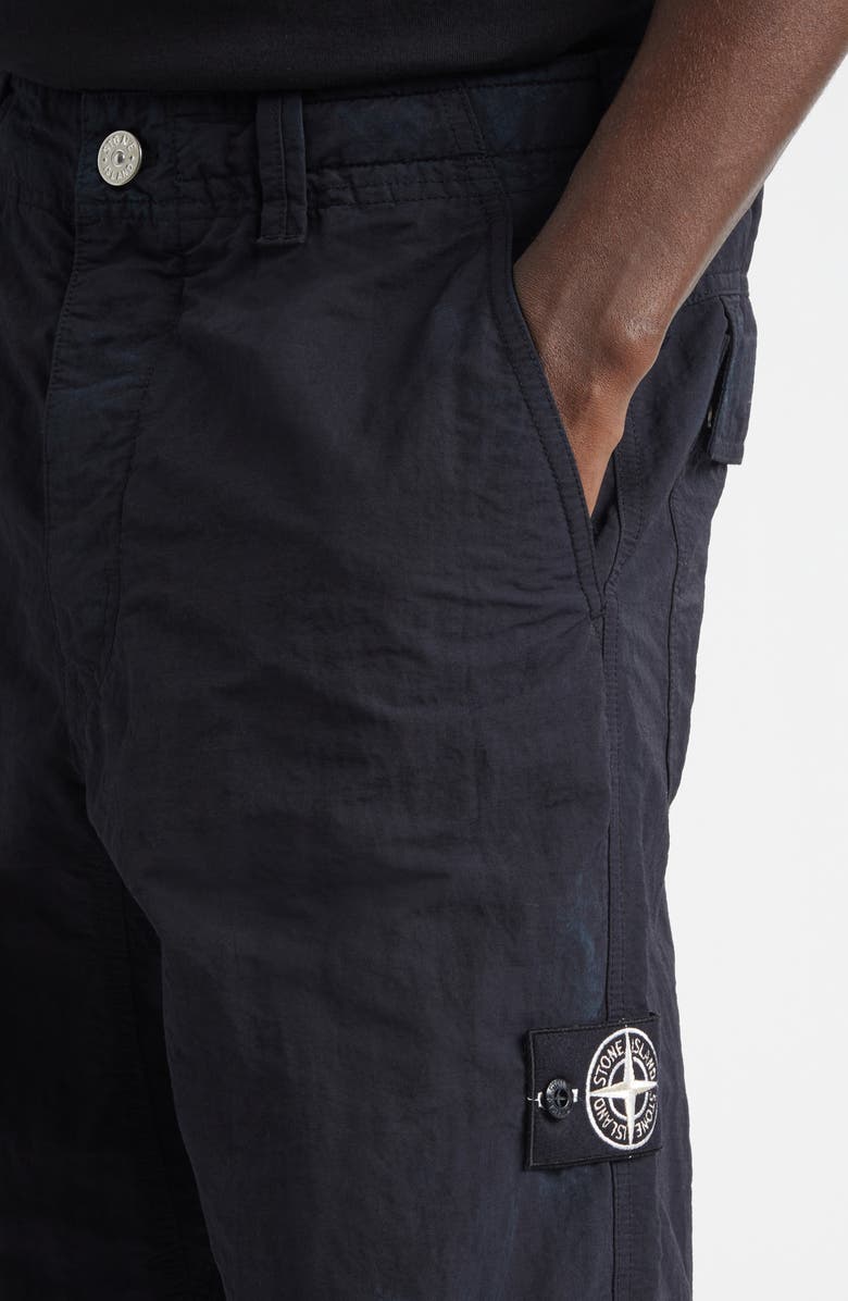 Stone Island Compass Logo Patch Nylon Straight Leg Pants, Alternate, color, V0029 Black