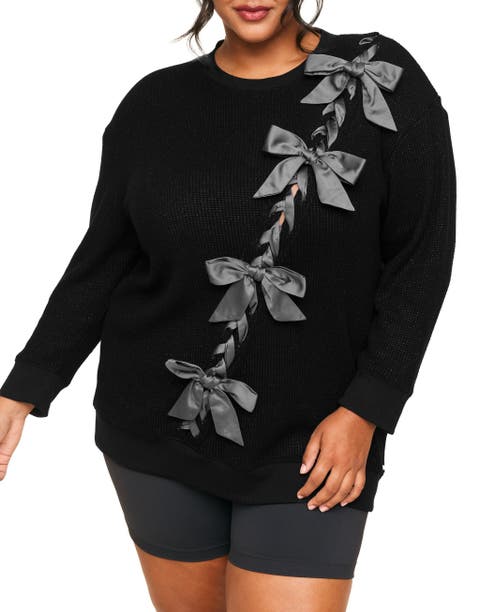 Watermelon Piece Black Pattern Print Women Crewneck Sweatshirt