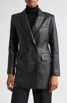 A.L.C. Declan Double Breasted Leather Jacket