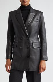 A.L.C. Declan Double Breasted Leather Jacket