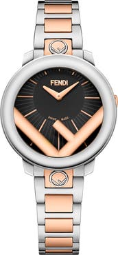 Fendi Run Away Two-Tone Swiss Quartz Bracelet Watch, 36mm
