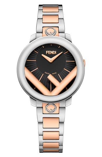 Fendi Run Away Two-tone Swiss Quartz Bracelet Watch, 36mm